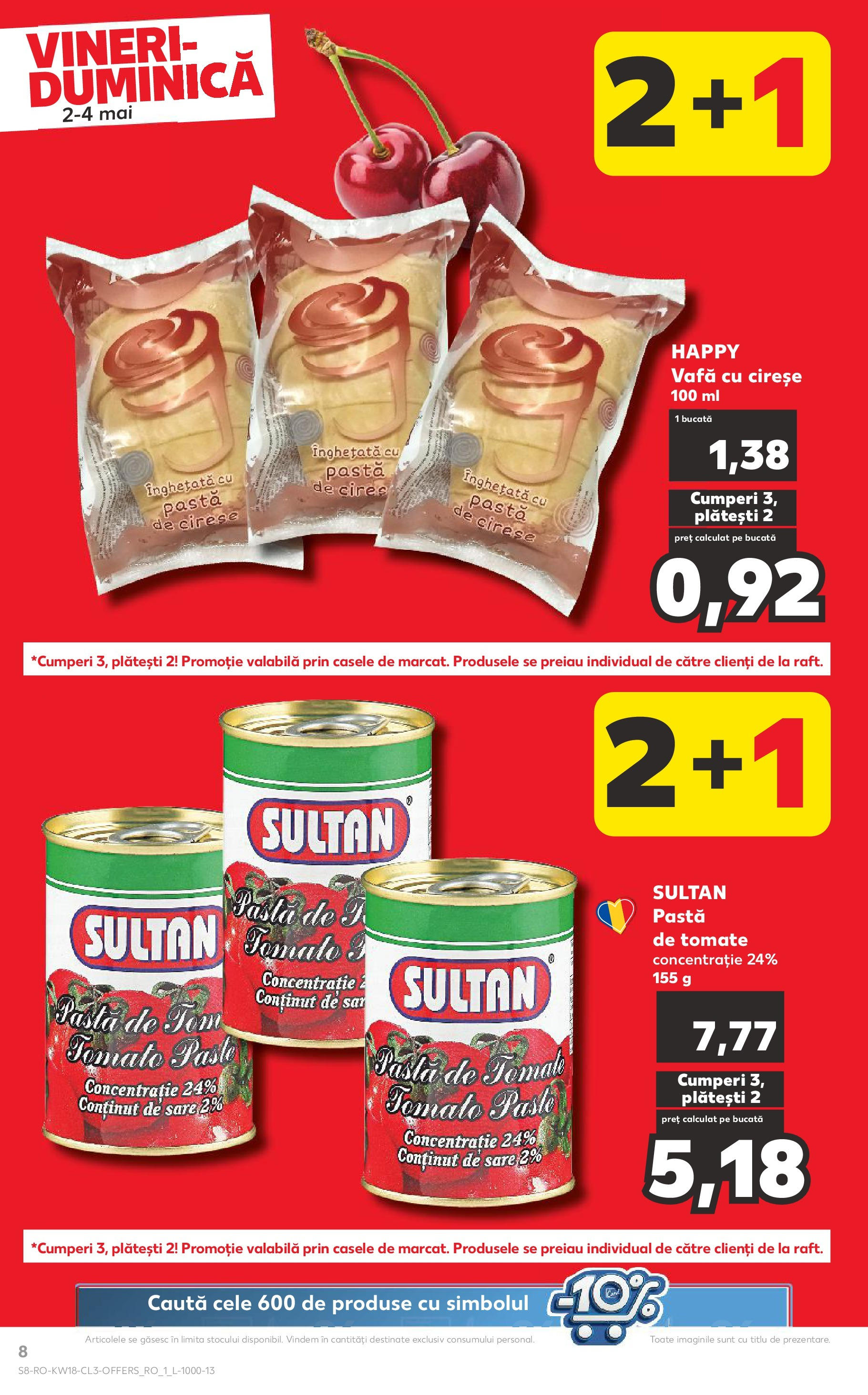 Catalog Kaufland - Bucureşti 02.05.2025 - Revista si Oferta | Pagină: 8 | Produse: Paste, Cireșe, Înghețată, Sare