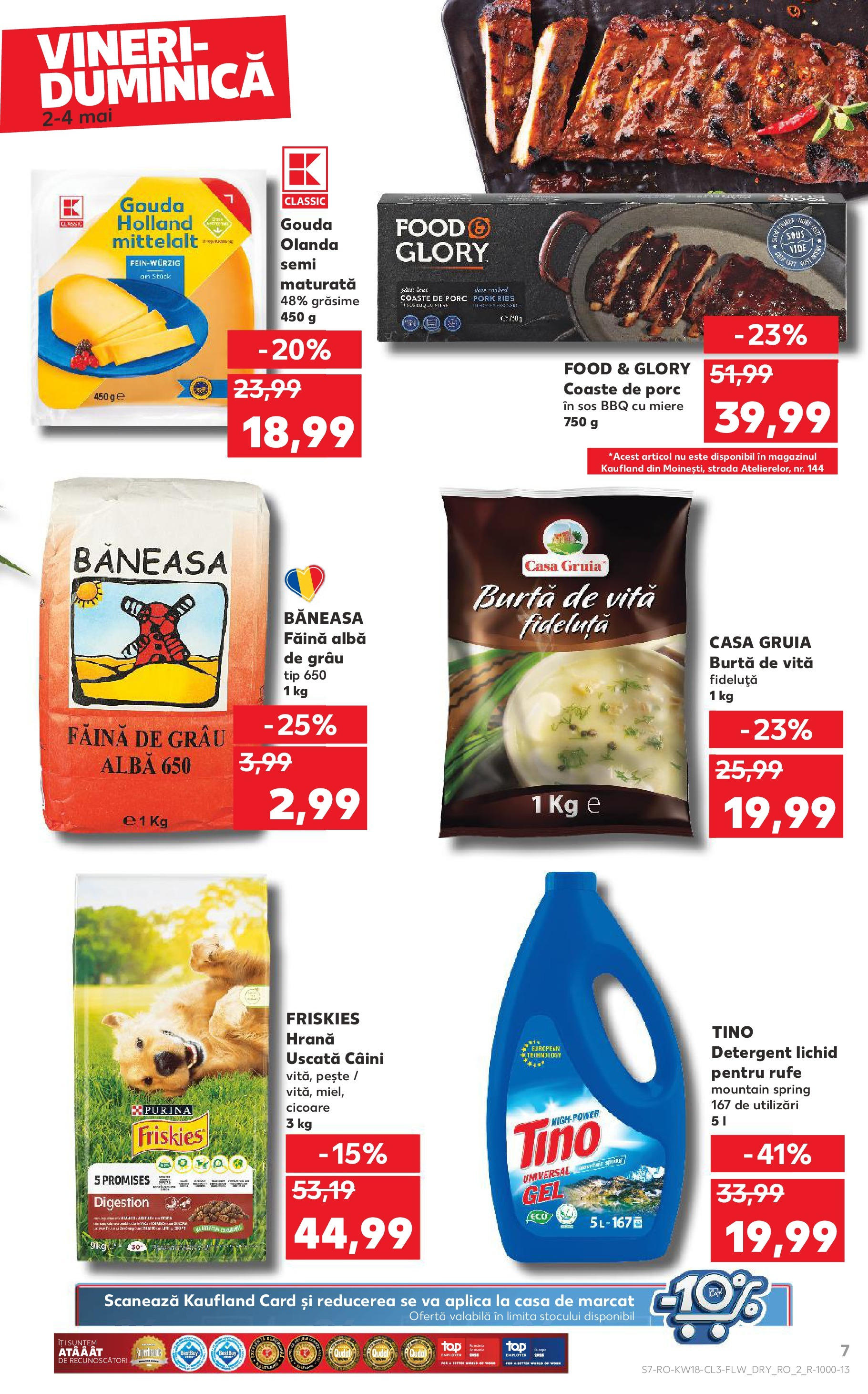 Catalog Kaufland - Bucureşti 02.05.2025 - Revista si Oferta | Pagină: 7 | Produse: Pește, Detergent, Sos, Gouda