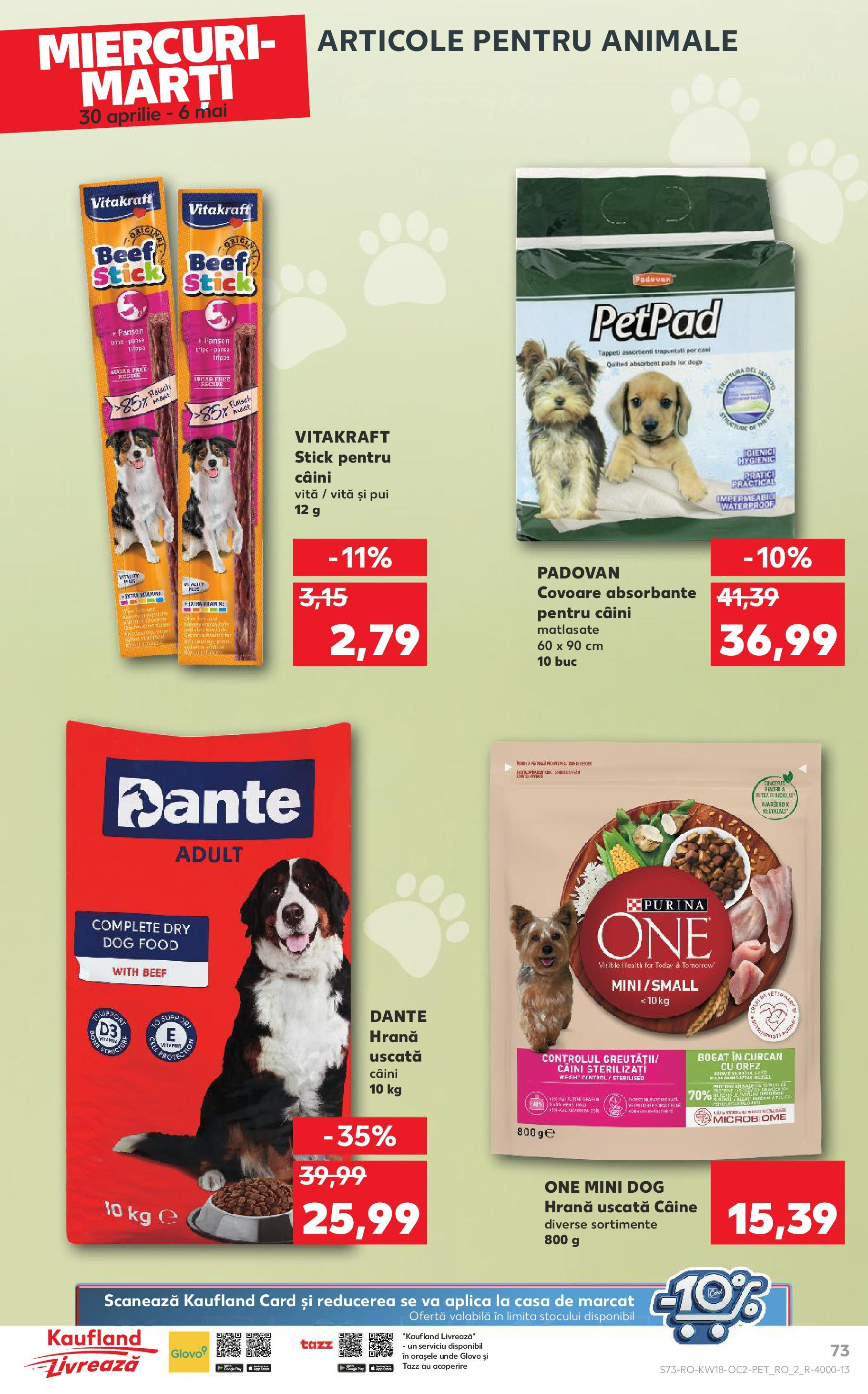 Catalog Kaufland - Iaşi 30.04.2025 || Revista si Oferte | Pagină: 73 | Produse: Hacıyatmaz Kedi Oyuncağı, Orez, Absorbante Catalog Kaufland - Iaşi 30.04.2025 - Revista si Oferta | Pagină: 73 | Produse: Hacıyatmaz Kedi Oyuncağı, Orez, Absorbante