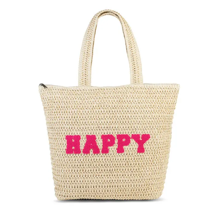 FABRIZIO Korbtasche Happy beige