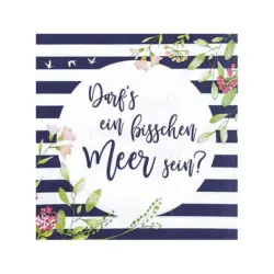 Servietten Darfs ein bisschen Meer sein? 33 x 33 cm 3-lagig bunt