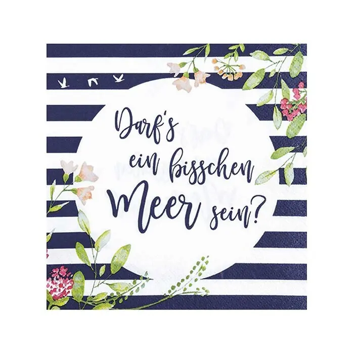 Servietten Darfs ein bisschen Meer sein? 33 x 33 cm 3-lagig bunt