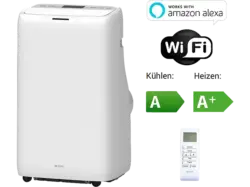 Be Cool BC16KL2501GW Mobiles Klimagerät mit Heizfunktion & WIFI (Max. Raumgröße: 58 m², EEK: A, Weiß)