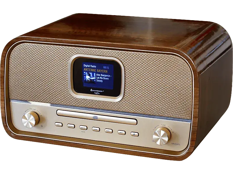 Soundmaster Musikcenter DAB970BR mit DAB+/UKW, CD/MP3, USB, Bluetooth und Farbdisplay; Kompaktanlage