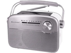 Soundmaster TR480SI UKW Radio mit Solarpanel, Silber
