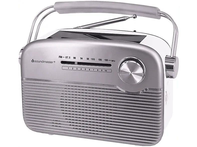 Soundmaster TR480SI UKW Radio mit Solarpanel, Silber