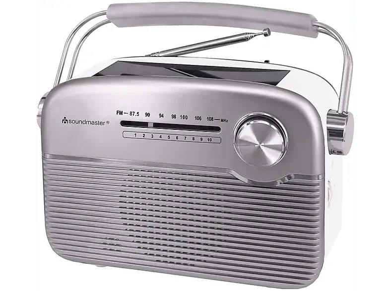 Soundmaster TR480SI UKW Radio mit Solarpanel, Silber