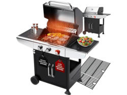 Profi Cook PC-GG 1310 3-Brenner Gasgriller, Silber (10 kW)