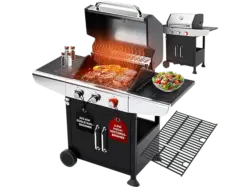 Profi Cook PC-GG 1310 3-Brenner Gasgriller, Silber (10 kW)