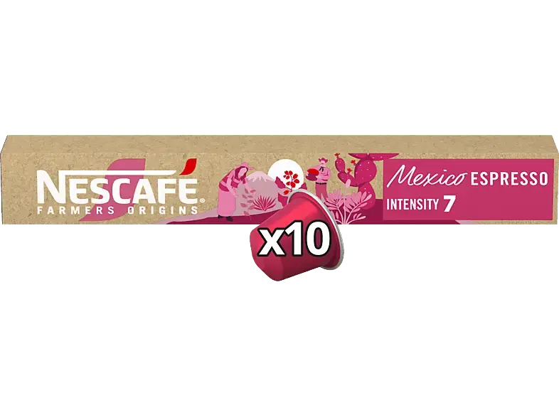 Nescafe Farmers Origins Mexico Kaffeekapseln, 10 Stück, Kompatibles System: Nespresso