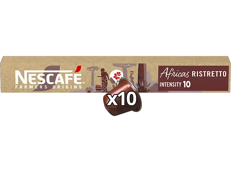 Nescafe Farmers Origins Africas Kaffeekapseln, 10 Stück, Kompatibles System: Nespresso