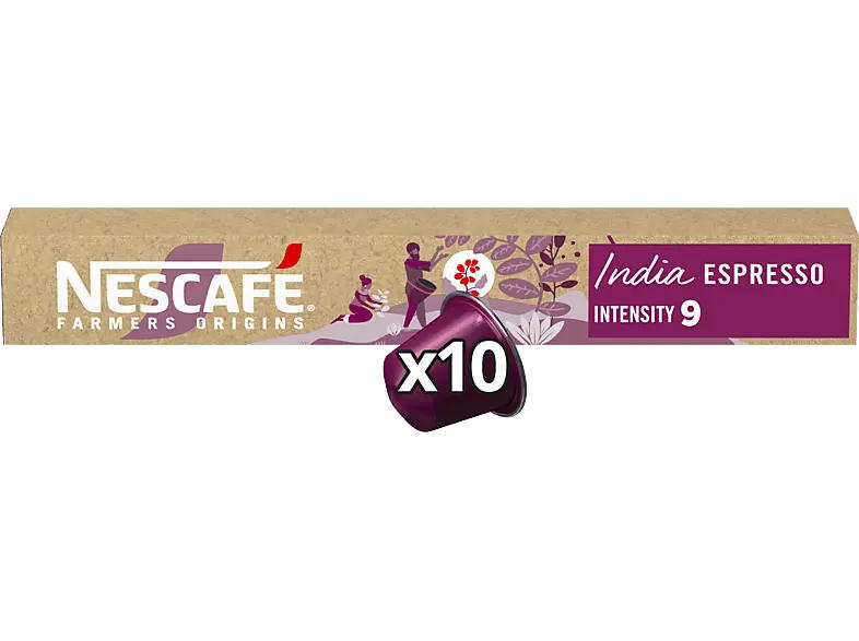 Nescafe Farmers Origins India Kaffeekapseln, 10 Stück, Kompatibles System: Nespresso
