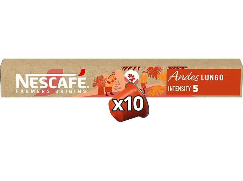 Nescafe Farmers Origins Andes Kaffeekapseln, 10 Stück, Kompatibles System: Nespresso