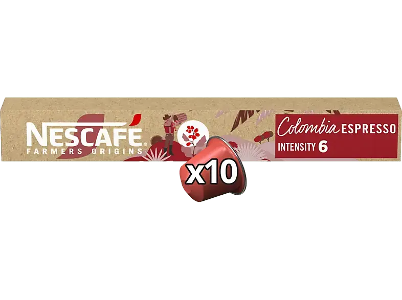 Nescafe Colombia Kaffeekapsel, 10 Stück, Kompatibles System: Nespresso