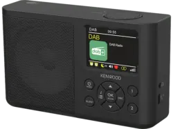Kenwood CR-M33DAB Tragbares DAB+ Radio mit Bluetooth und integrierten Akku, Schwarz