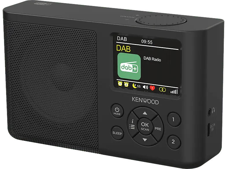 Kenwood CR-M33DAB Tragbares DAB+ Radio mit Bluetooth und integrierten Akku, Schwarz