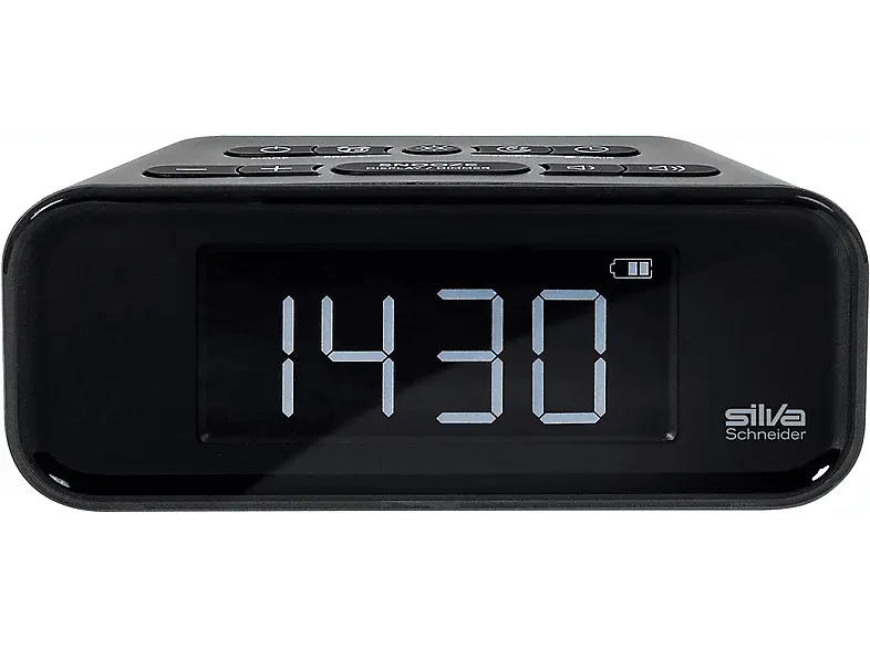 Silva-Schneider UR 4200 BT Uhrenradio mit Akku, Schwarz; Radiowecker