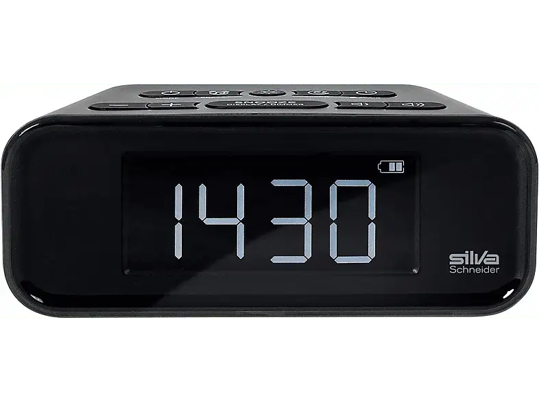 Silva-Schneider UR 4200 BT Uhrenradio mit Akku, Schwarz; Radiowecker