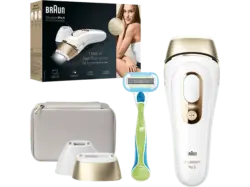 Braun PL5152 Silk-expert Pro IPL-Haarentfernungsgerät (Weiß/Gold, mit 2 Aufsätzen; Rasierer & Aufbewahrungstasche, Netzbetrieb)