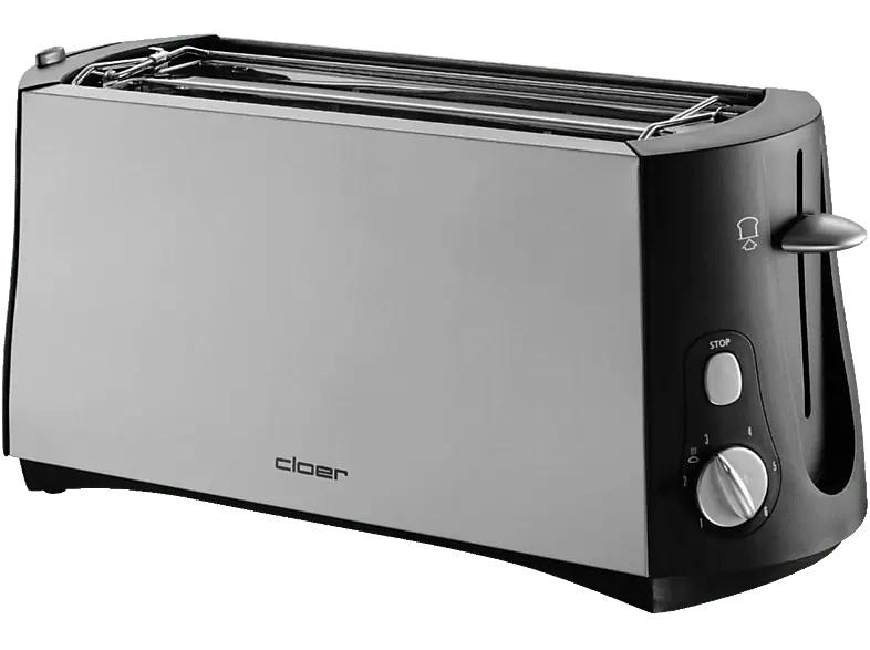 Cloer Toaster 3710 (Schwarz, 1380 Watt, Schlitze: 2)