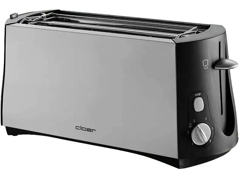 Cloer Toaster 3710 (Schwarz, 1380 Watt, Schlitze: 2)