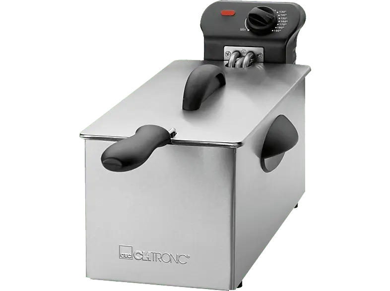 Clatronic FR 3586 Kaltzone Fritteuse (850 g, 2000 Watt, Inox)