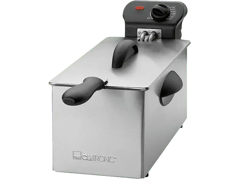 Clatronic FR 3586 Kaltzone Fritteuse (850 g, 2000 Watt, Inox)