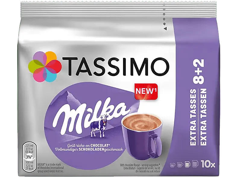 Tassimo Milka XL Kaffeekapsel, 8+2 Stück, Kompatibles System: Tassimo