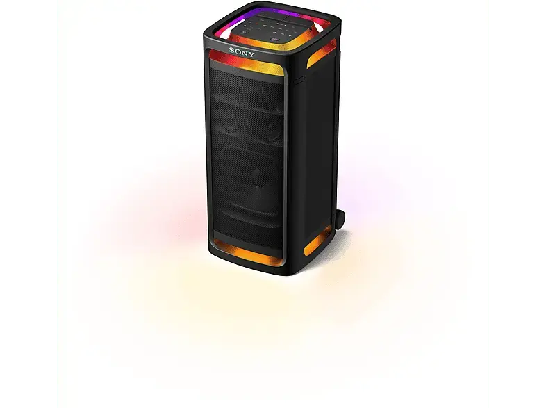Sony ULT Tower 9AC - Ultimativer Bluetooth-Party-Lautsprecher, netzbetrieben, 2x Power Sound Modi, 360° Beleuchtung & Sound, Karaoke-Eingänge Schwarz; Party Lautsprecher