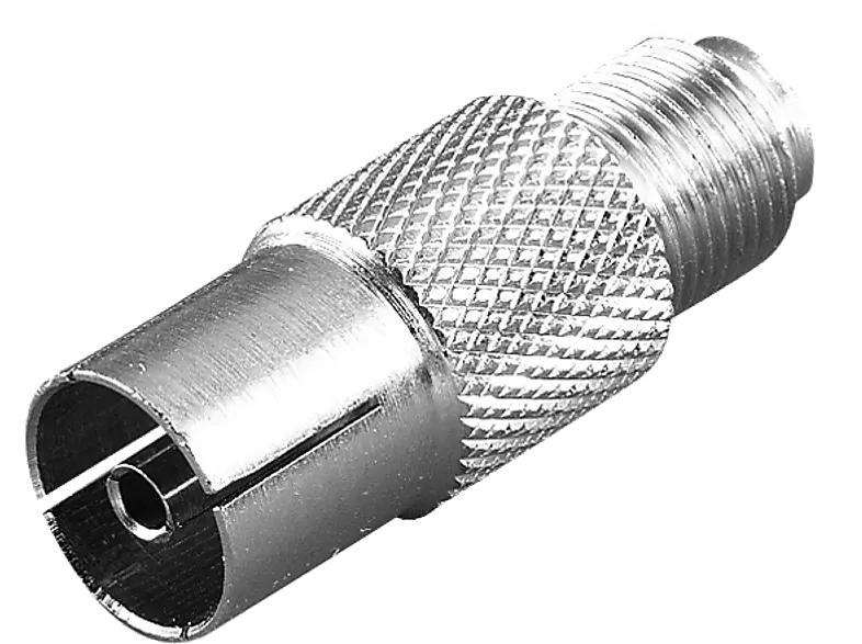 Vivanco 44016 F-Adapter, F-Kupplung/ Koax-Kupplung; F-Kurzadapter
