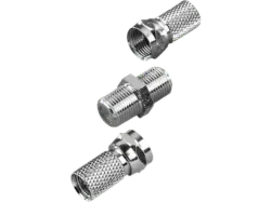 Vivanco 44017 F-Stecker Set; Kabelverbinder-Set