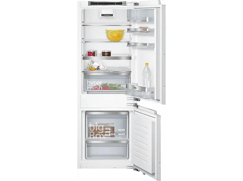Siemens KI77SADD0 Kühl- und Gefrierkombination (D, 229 l, 1578 mm hoch, vollintegrierbar, No Frost (verminderte Eisbildung), Weiß)