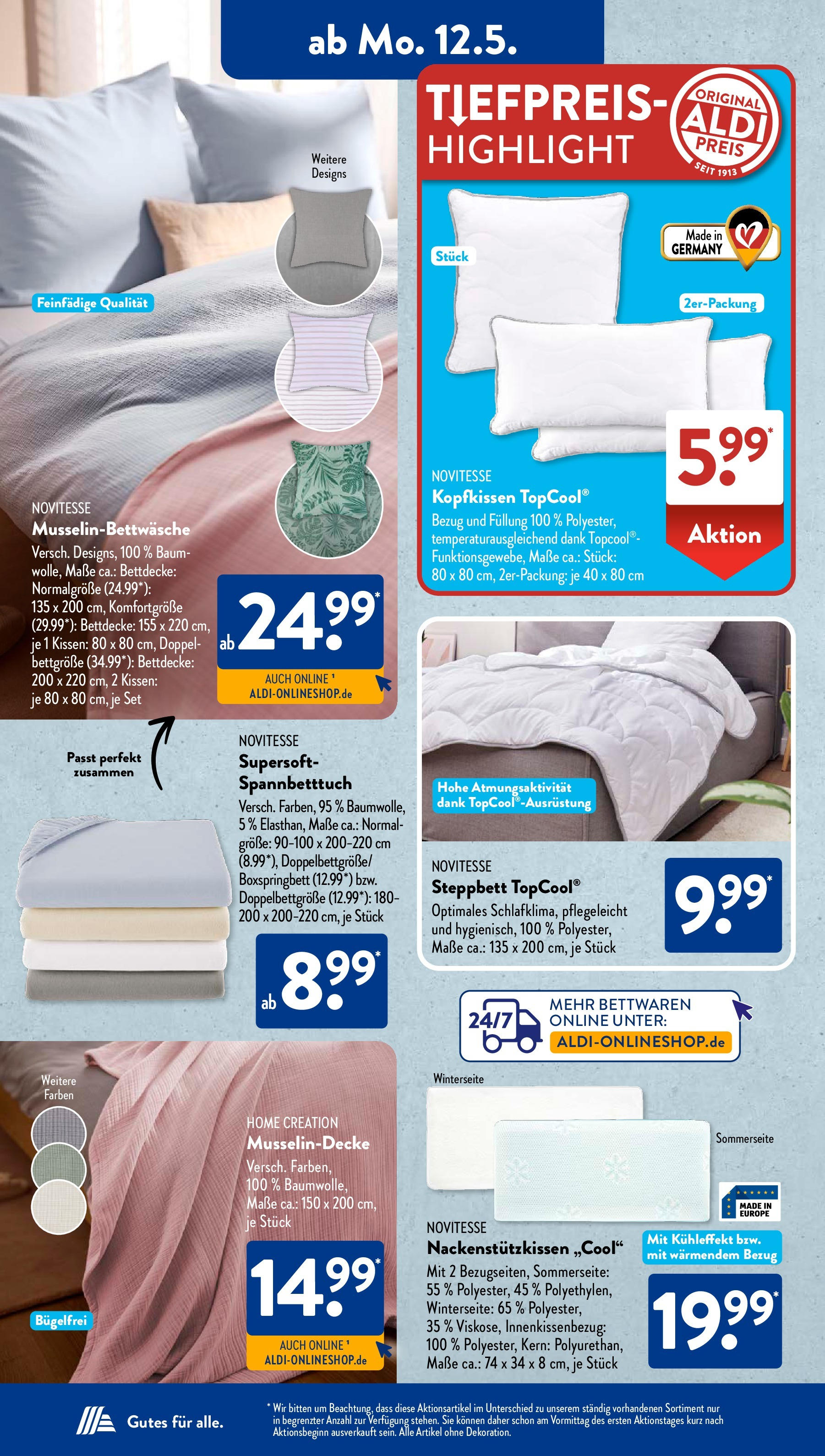 Aldi Süd - Aldi Süd: Wochenangebote (ab 11.05.2025) zum Blättern | Seite: 14 | Produkte: Boxspringbett, Bettdecke, Kopfkissen, Home creation Aldi Süd - Aldi Süd: Wochenangebote (ab 11.05.2025) zum Blättern | Seite: 14 | Produkte: Boxspringbett, Bettdecke, Kopfkissen, Home creation