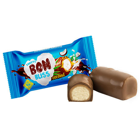 Bon Bliss - Konfekt mit Milch-Kokosgeschmack in kakaohaltiger Fettglasur /lose