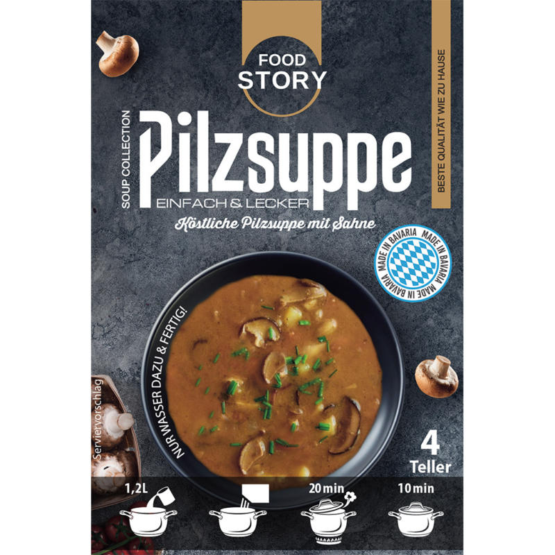 Pilzsuppe - Suppenmischung mit Pilze und Sahne