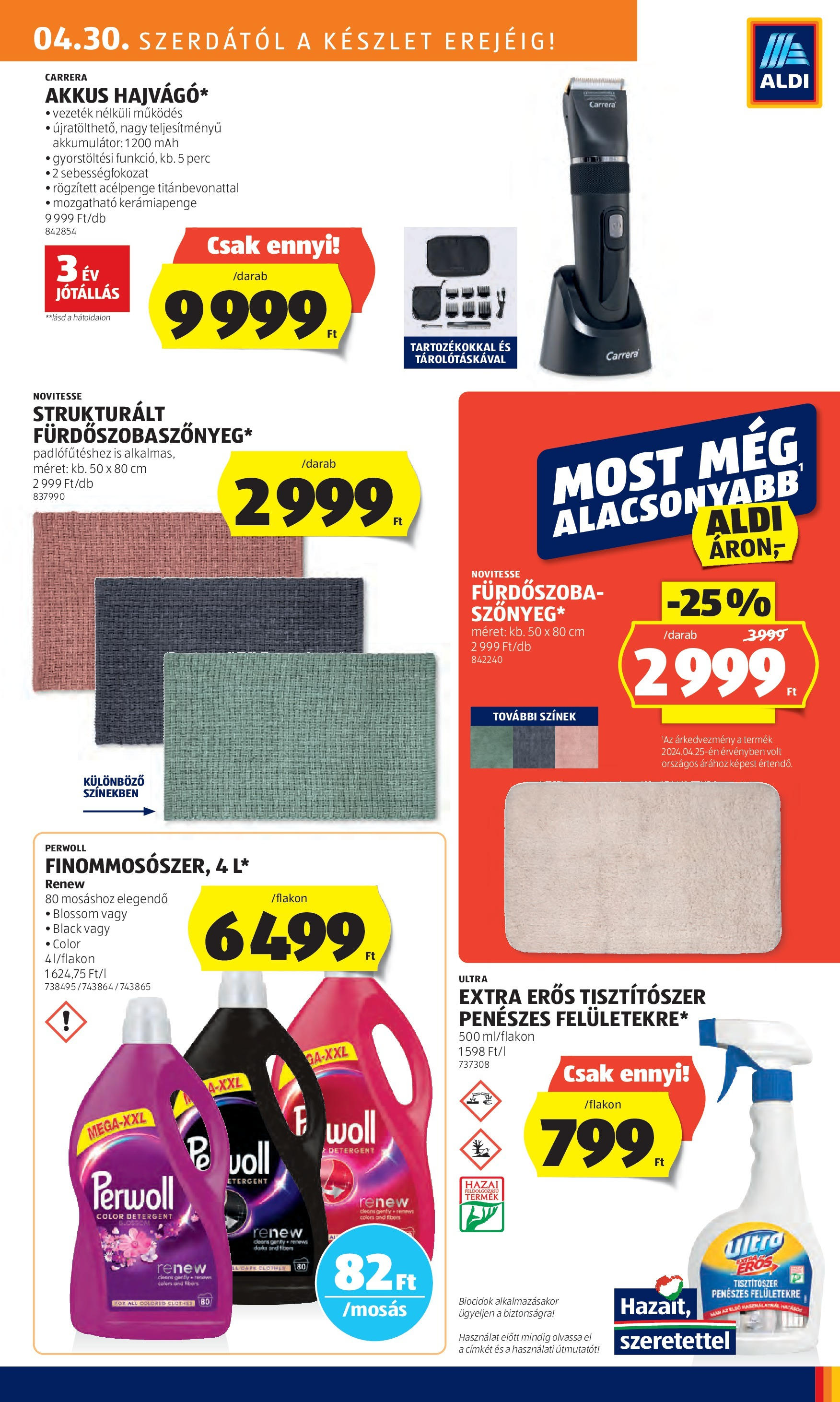 Aldi - Aldi újság érvényessége 2025.05.07.-iG - 2025.04.29. -tól/töl > akció, lapozható szórólap 🛍️ | Oldal: 15 | Termékek: Perwoll, Akkumulátor, Bor, Fürdőszoba