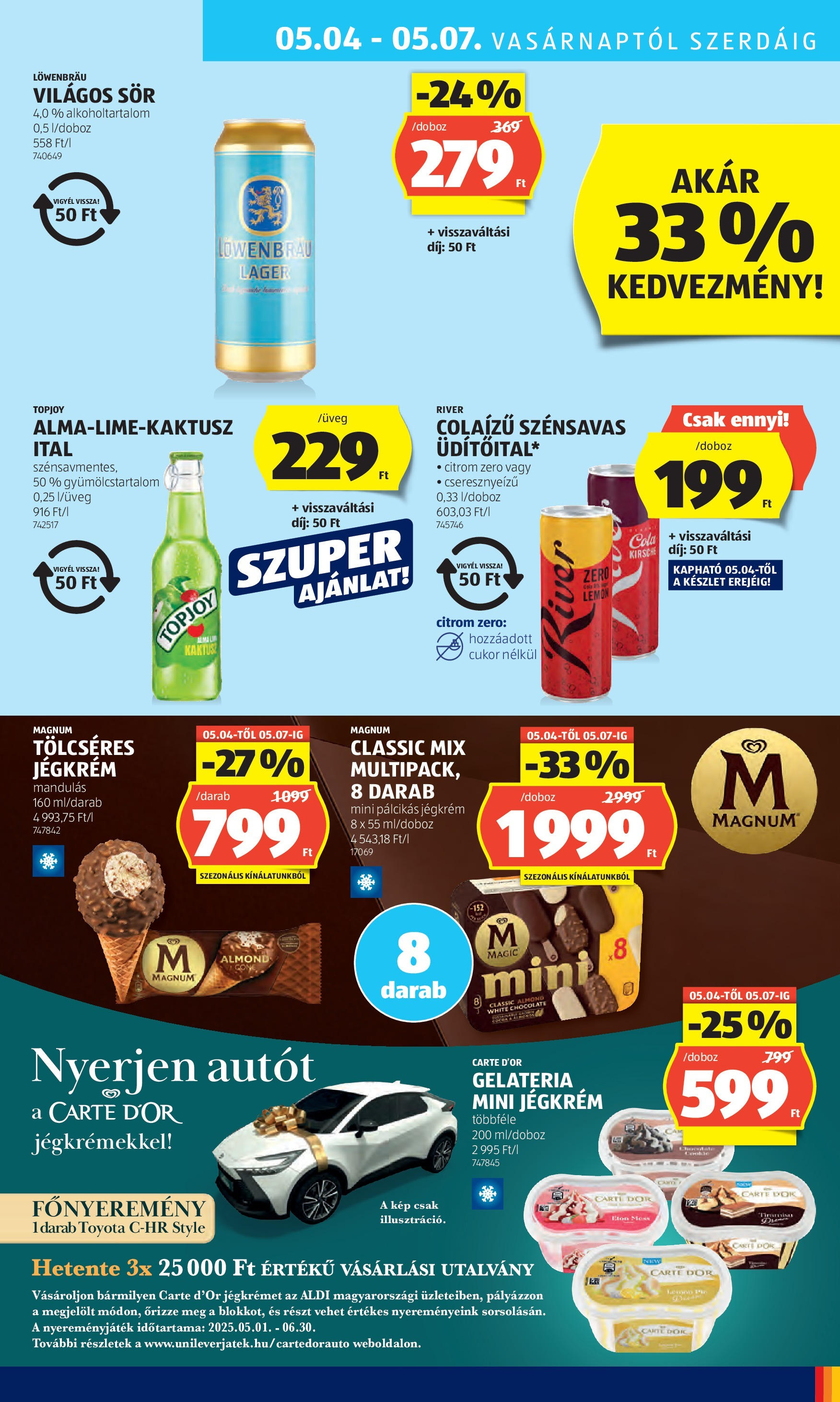 Aldi - Aldi újság érvényessége 2025.05.07.-iG - 2025.04.29. -tól/töl > akció, lapozható szórólap 🛍️ | Oldal: 25 | Termékek: Cola, Jégkrém, Pálcikás jégkrém, Cukor