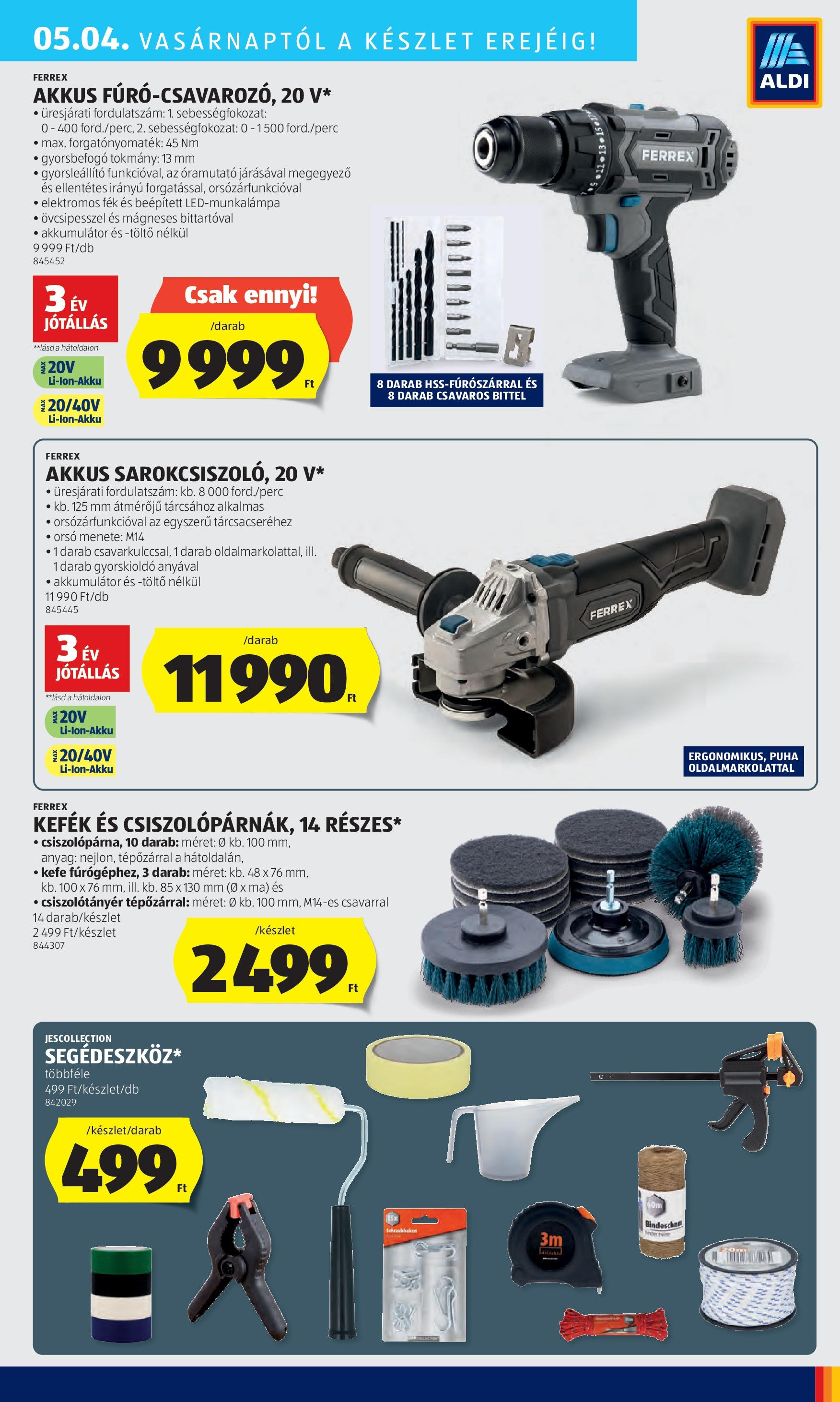 Aldi - Aldi újság érvényessége 2025.05.07.-iG - 2025.04.29. -tól/töl > akció, lapozható szórólap 🛍️ | Oldal: 43 | Termékek: Akkumulátor, Töltő, Kefe