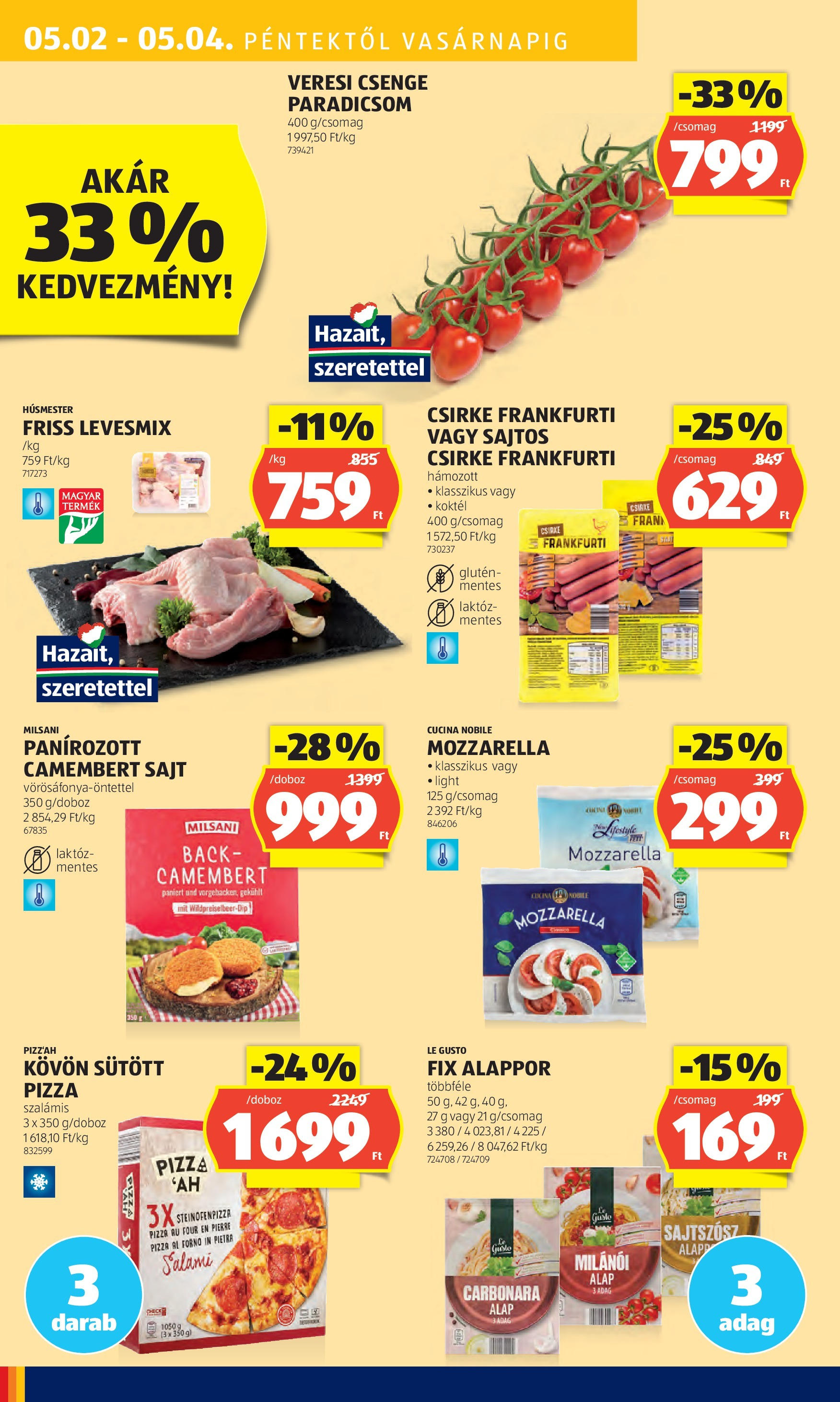 Aldi - Aldi újság érvényessége 2025.05.07.-iG - 2025.04.29. -tól/töl > akció, lapozható szórólap 🛍️ | Oldal: 44 | Termékek: Mozzarella, Sajt, Pizza, Paradicsom