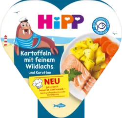 HiPP Kinderteller Kartoffeln mit feinem Wildlachs und Karotten ab 1 Jahr