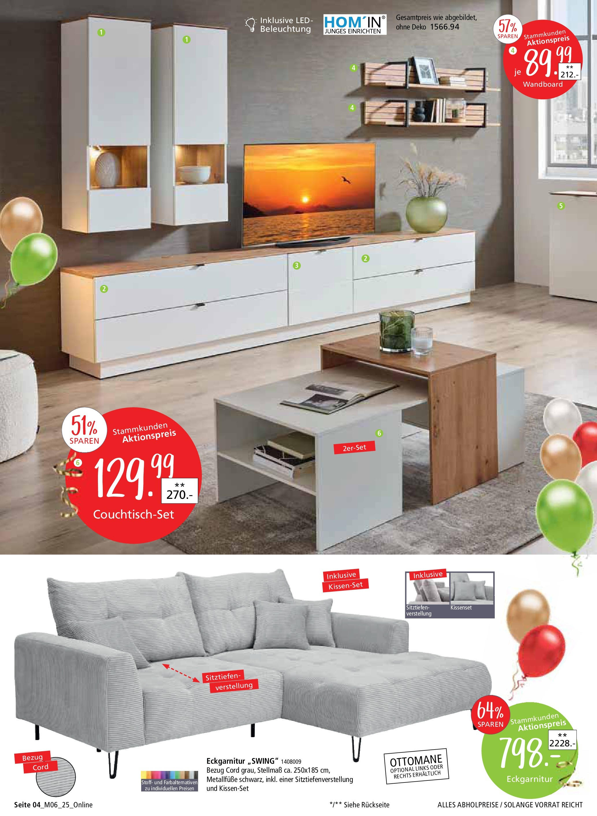 Zurbrüggen Mega-Event (ab 02.05.2025) zum Blättern | Seite: 4 | Produkte: Wandboard, Sofa Zurbrüggen Mega-Event (ab 02.05.2025) zum Blättern | Seite: 4 | Produkte: Wandboard, Sofa
