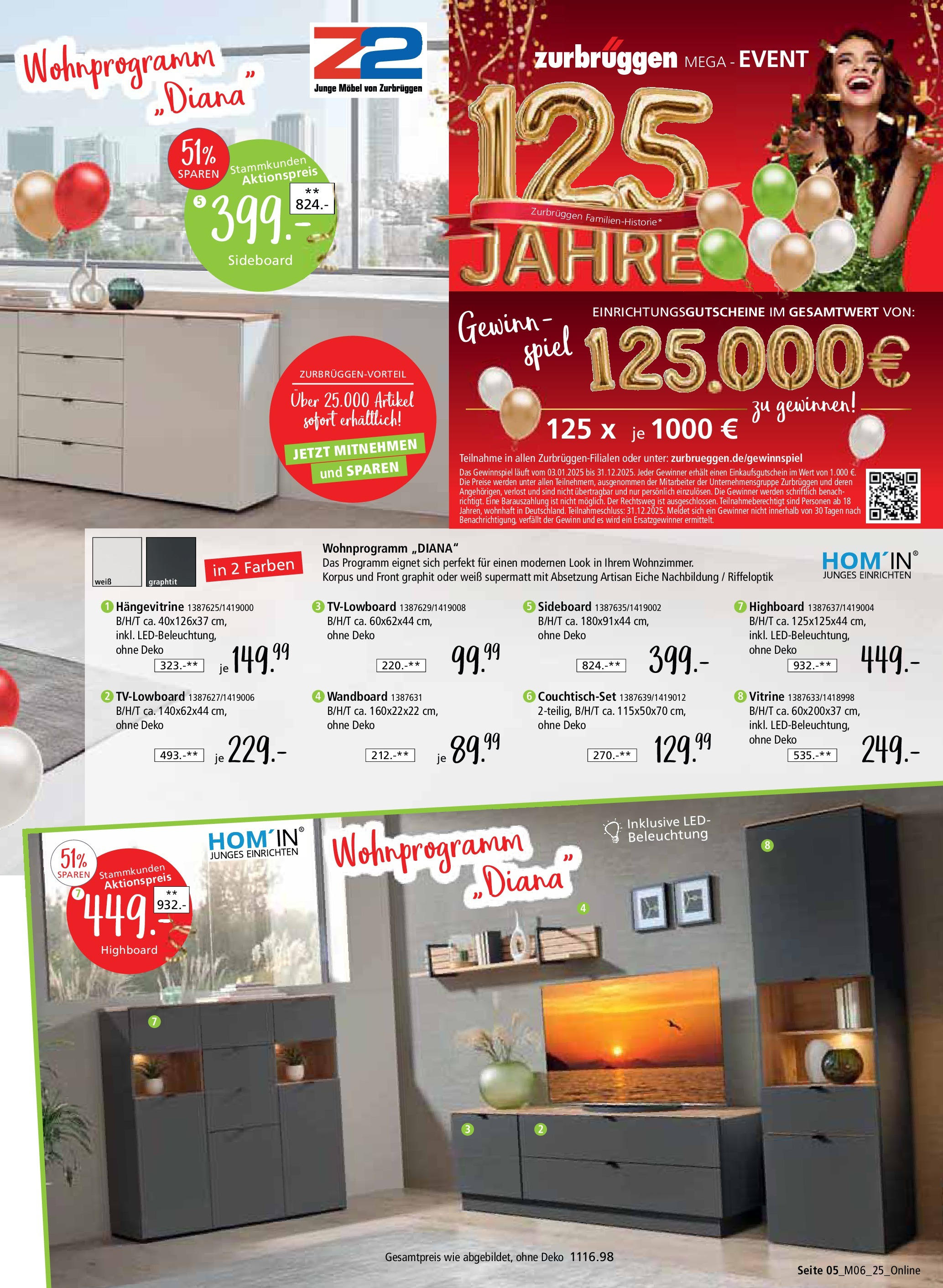 Zurbrüggen Mega-Event (ab 02.05.2025) zum Blättern | Seite: 5 | Produkte: Spiel, Sideboard, HIghboard, Vitrine Zurbrüggen Mega-Event (ab 02.05.2025) zum Blättern | Seite: 5 | Produkte: Spiel, Sideboard, HIghboard, Vitrine
