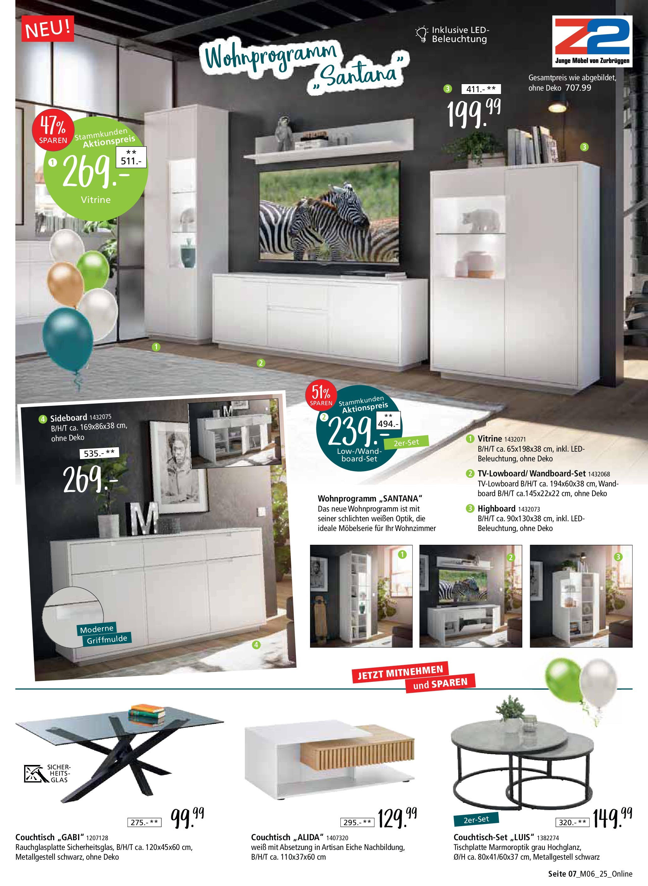 Zurbrüggen Mega-Event (ab 02.05.2025) zum Blättern | Seite: 7 | Produkte: Sideboard, HIghboard, Vitrine, TV Zurbrüggen Mega-Event (ab 02.05.2025) zum Blättern | Seite: 7 | Produkte: Sideboard, HIghboard, Vitrine, TV