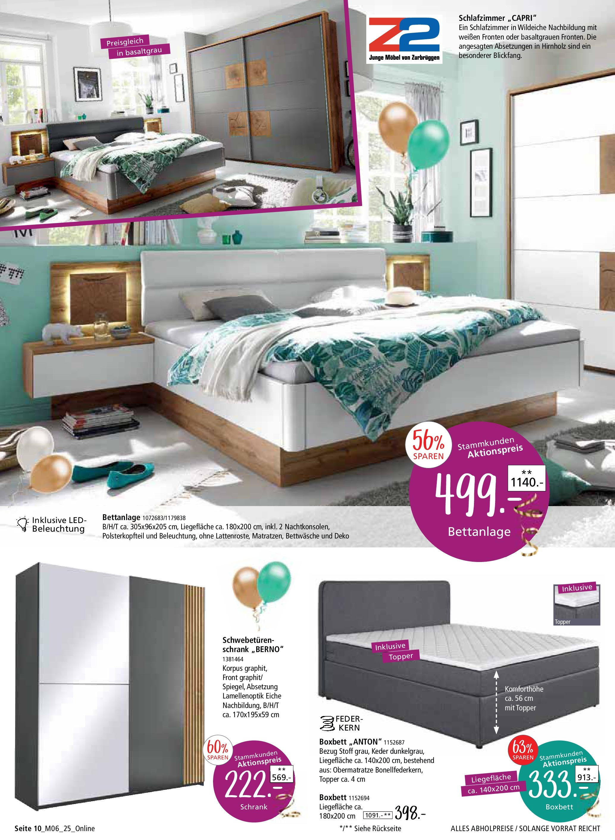 Zurbrüggen Mega-Event (ab 02.05.2025) zum Blättern | Seite: 10 | Produkte: Schwebetürenschrank, Topper, Schrank, Bettwäsche Zurbrüggen Mega-Event (ab 02.05.2025) zum Blättern | Seite: 10 | Produkte: Schwebetürenschrank, Topper, Schrank, Bettwäsche
