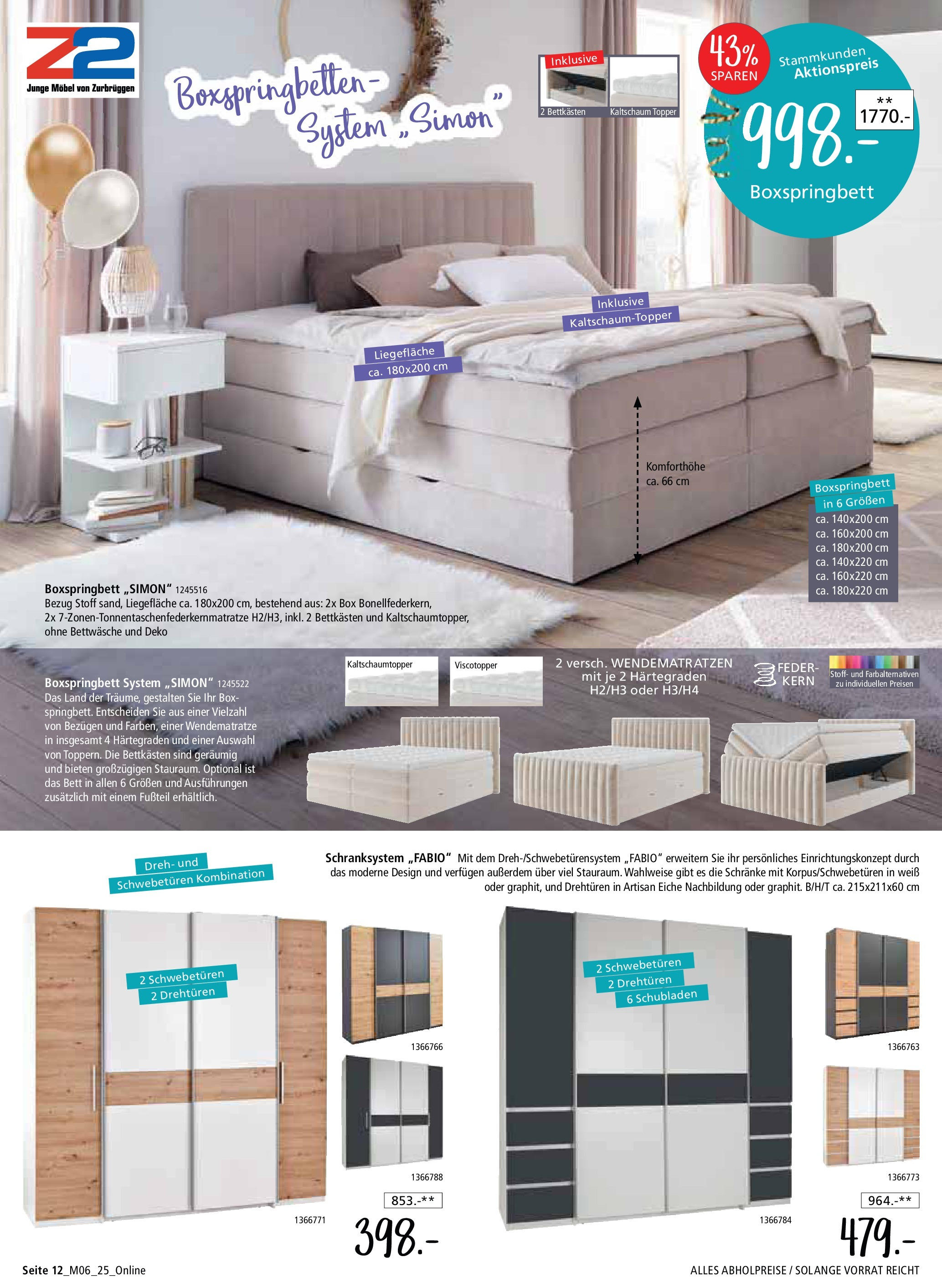 Zurbrüggen Mega-Event (ab 02.05.2025) zum Blättern | Seite: 12 | Produkte: Bett, Boxspringbett, Box, Bettwäsche Zurbrüggen Mega-Event (ab 02.05.2025) zum Blättern | Seite: 12 | Produkte: Bett, Boxspringbett, Box, Bettwäsche