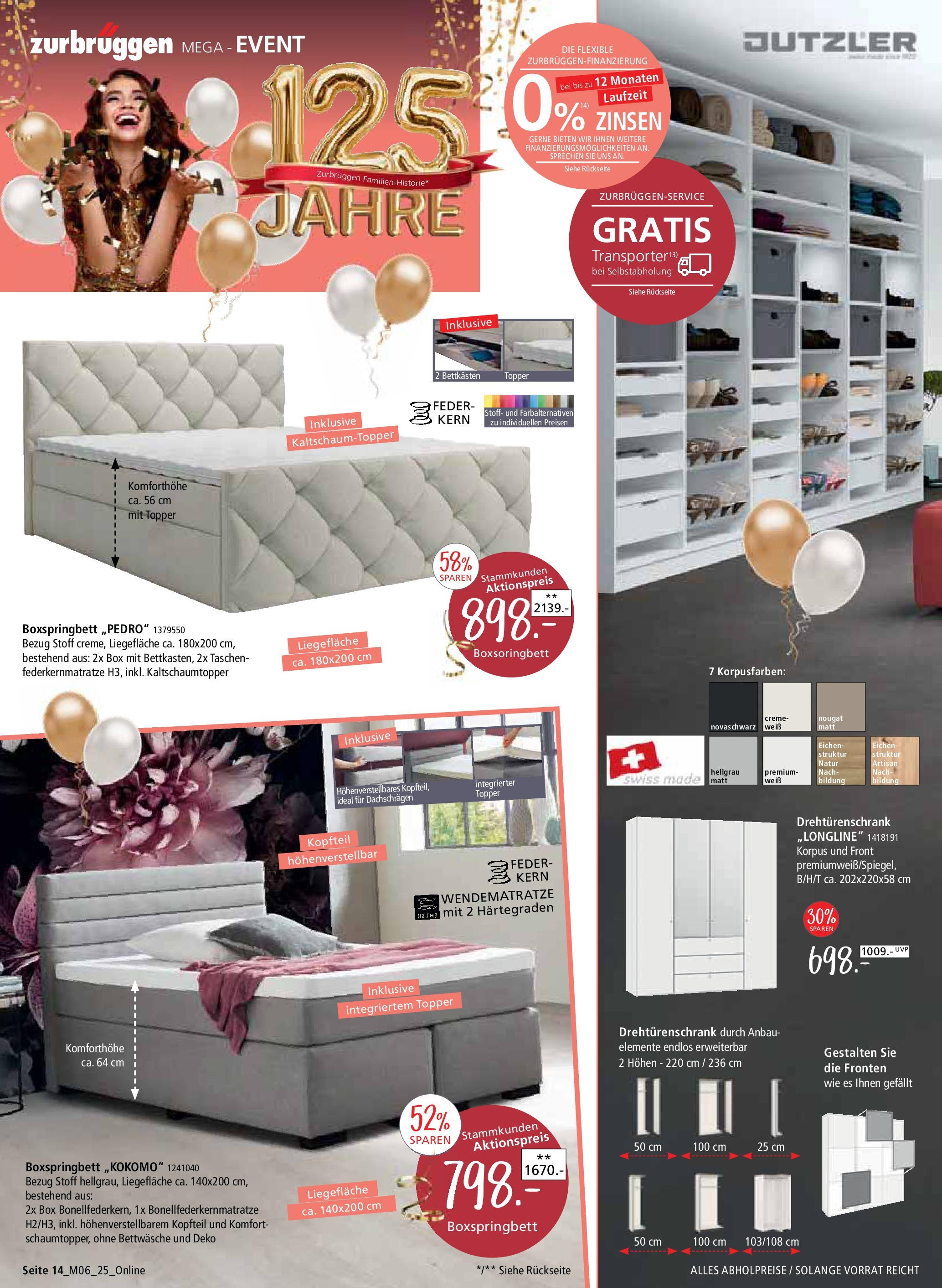 Zurbrüggen Mega-Event (ab 02.05.2025) zum Blättern | Seite: 14 | Produkte: Boxspringbett, Topper, Box, Bettwäsche Zurbrüggen Mega-Event (ab 02.05.2025) zum Blättern | Seite: 14 | Produkte: Boxspringbett, Topper, Box, Bettwäsche