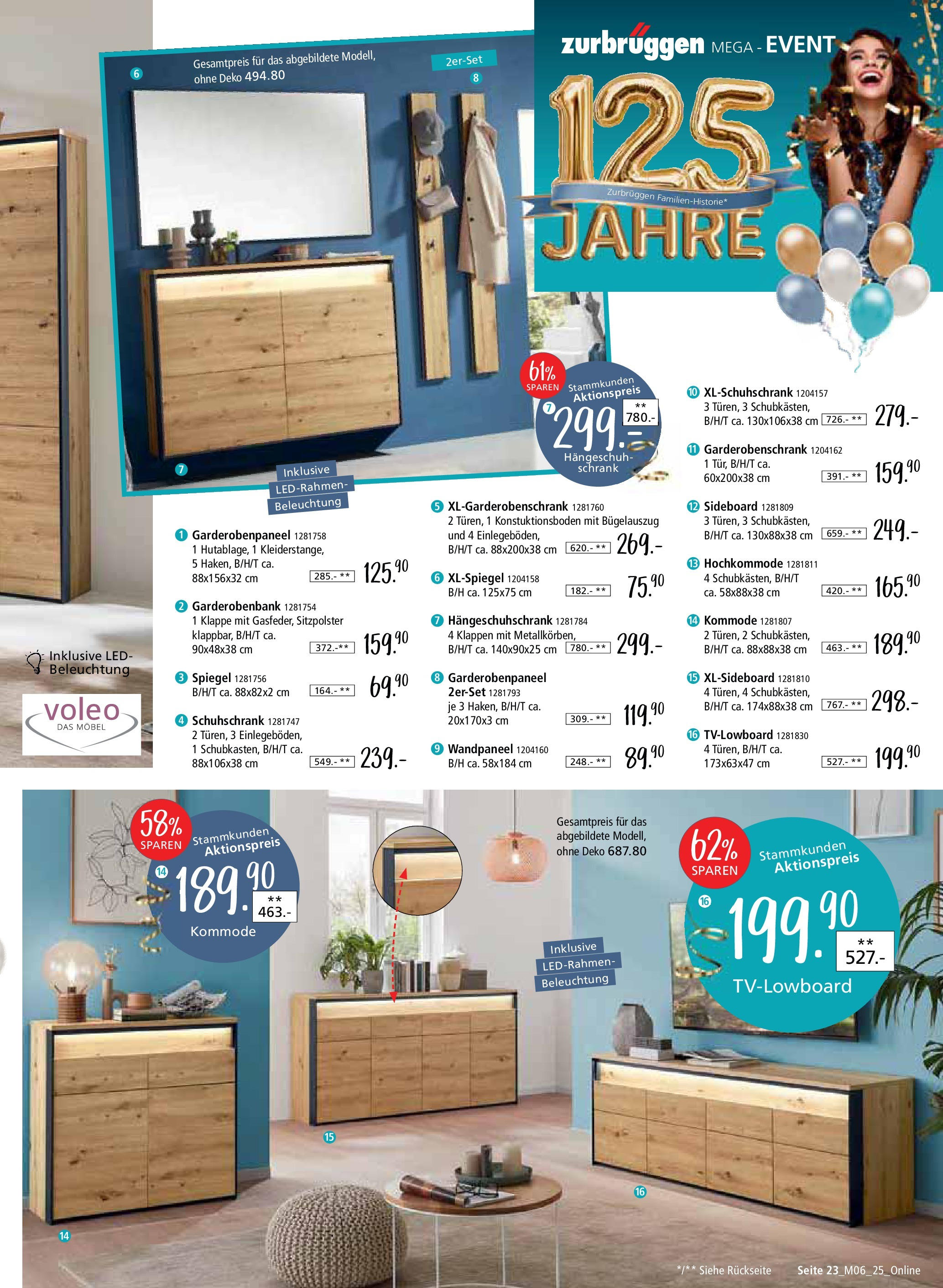 Zurbrüggen Mega-Event (ab 02.05.2025) zum Blättern | Seite: 23 | Produkte: Kommode, Schrank, Spiegel, Garderobenschrank Zurbrüggen Mega-Event (ab 02.05.2025) zum Blättern | Seite: 23 | Produkte: Kommode, Schrank, Spiegel, Garderobenschrank