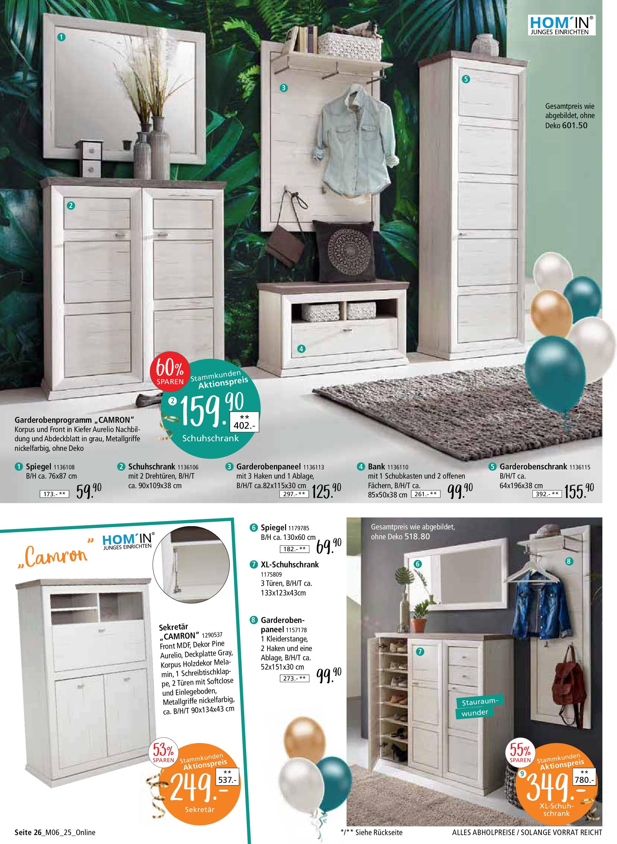 Zurbrüggen Mega-Event (ab 02.05.2025) zum Blättern | Seite: 26 | Produkte: Schrank, Spiegel, Garderobenschrank Zurbrüggen Mega-Event (ab 02.05.2025) zum Blättern | Seite: 26 | Produkte: Schrank, Spiegel, Garderobenschrank