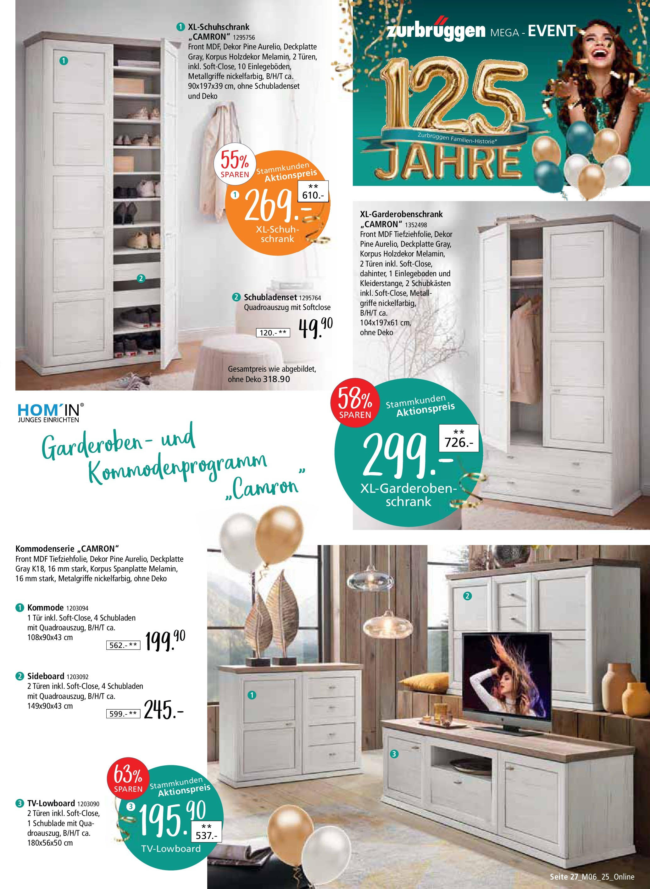 Zurbrüggen Mega-Event (ab 02.05.2025) zum Blättern | Seite: 27 | Produkte: Sideboard, Kommode, Schrank, Tür Zurbrüggen Mega-Event (ab 02.05.2025) zum Blättern | Seite: 27 | Produkte: Sideboard, Kommode, Schrank, Tür