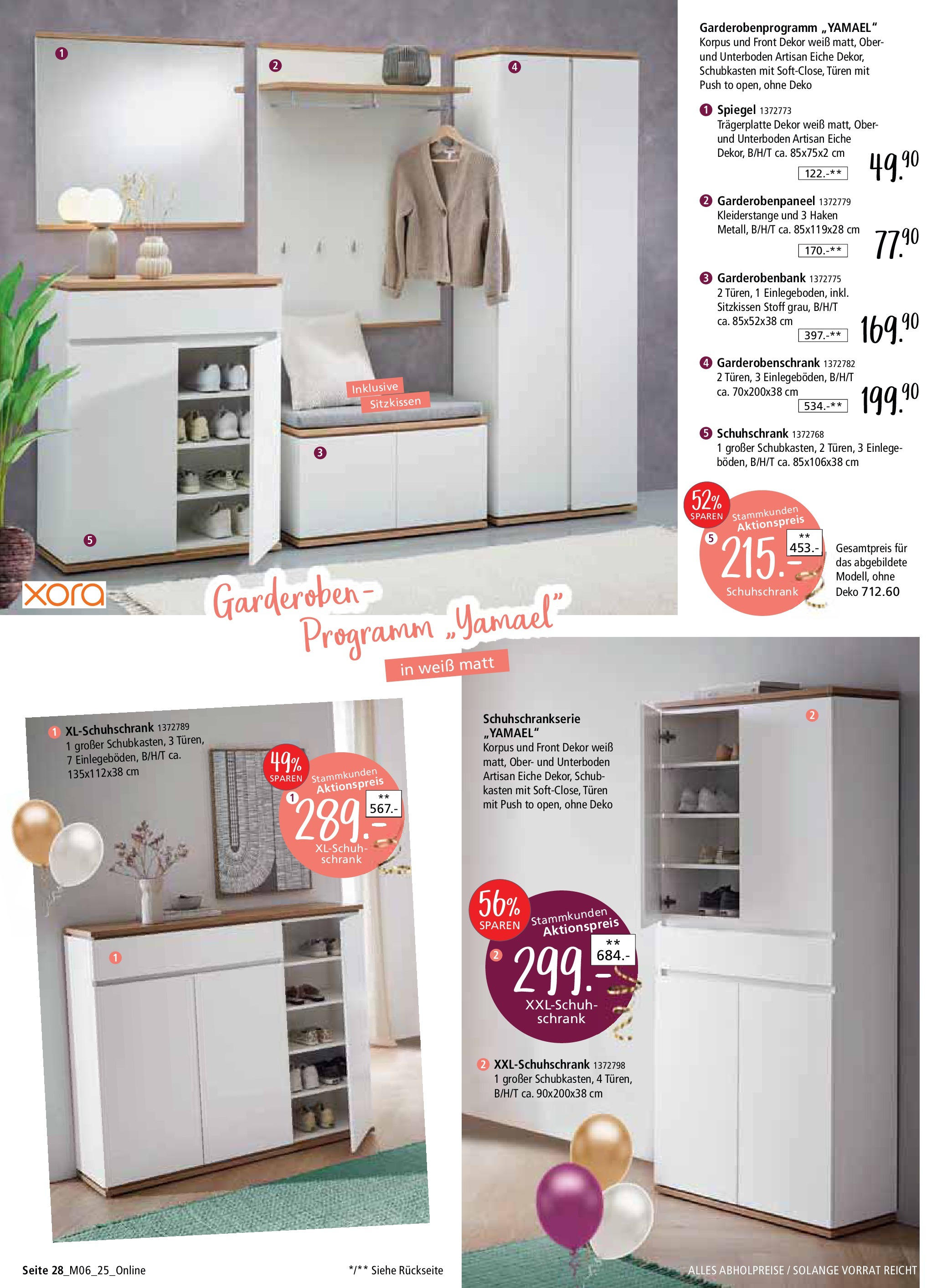 Zurbrüggen Mega-Event (ab 02.05.2025) zum Blättern | Seite: 28 | Produkte: Schrank, Spiegel, Garderobenschrank Zurbrüggen Mega-Event (ab 02.05.2025) zum Blättern | Seite: 28 | Produkte: Schrank, Spiegel, Garderobenschrank
